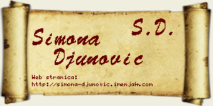 Simona Đunović vizit kartica